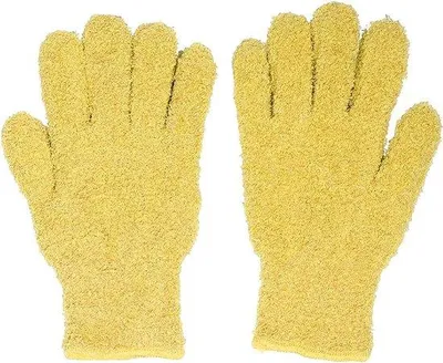 Productafbeelding van Autowas-handschoen - Absorberende autowas-handschoen van ultrazachte microvezel - voor het reinigen van auto's - geel.