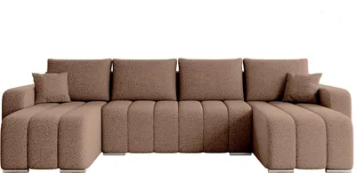 Produktbild von MIRJAN24 Ecksofa Pufetto U Boucle, Eckcouch mit Bettkasten und Schlaffunktion, Polstersofa, U-Form vom Hersteller (Farbe: Lambi 04)