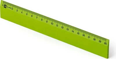Produktbild von Metrie | Scholar-20FG Holzlineal hellgrün mit mm-Skala | 20 cm
