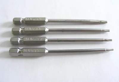 Produktbild von Bitsatz Langbits 90 mm lang - Torx T 6, T 7, T 8, T 9 - 6,35 mm [1/4']