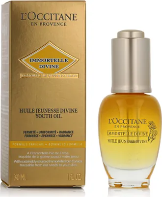 Obrázok produktu pre L'Occitane Immortelle Divine, 30 ml, Ženy, Starnúca koža, Proti vráskam, Pružnosť, Proti starnutiu, Kvapkadlo, 1 kusov