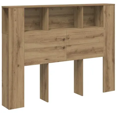 Image de vidaXL Armoire de tête de lit Artisan-Chêne 140x18,5x102,5 cm Bois composite