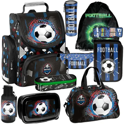 Produktbild von Mega Schulset XXL – FUSSBALL 9-teiliges Schulranzen-Set Für Jungen football BALL