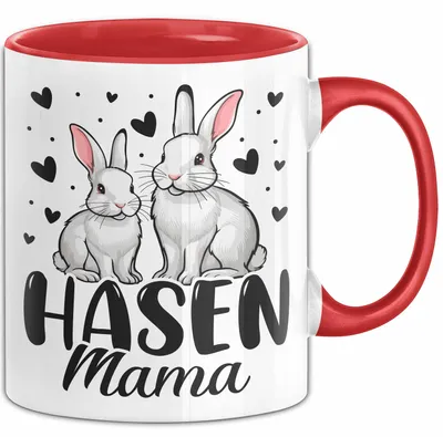Produktbild von Hasen-Besitzer Tasse Geschenk Beste Hasen Mama (Rot)