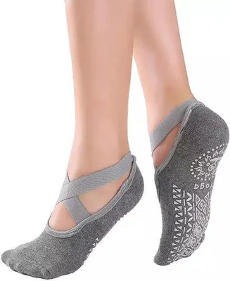 Produktbild von Jumada's – Yoga – rutschfeste Socken für Yoga und Pilates – Grau – Einheitsgröße