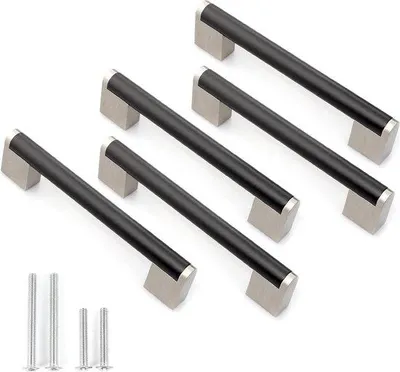 Produktbild von Schwarze Stanggriffe 128mm Küchenschrank