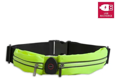 Productafbeelding van Lynx LED Sportheupzak, hardloopgordel (dubbel), met USB-aansluiting