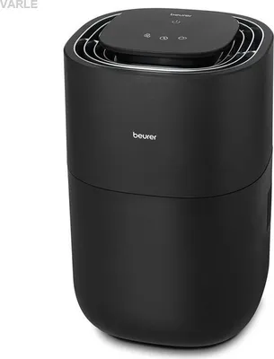 A black Beurer air humidifier is shown against a white background.