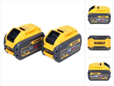 Zdjęcie produktu dla DeWalt 2x Akumulatory DCB 548 18 V / 54 V max. 12 Ah / 12000 mAh Li-Ion XR FLEXVOLT - z wskaźnikiem poziomu naładowania