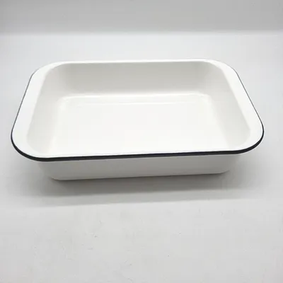 Produktbild von Webake Traditionelle Auflaufform Groß Emaille Backform Ofenform 37 x 24 x 7 cm
