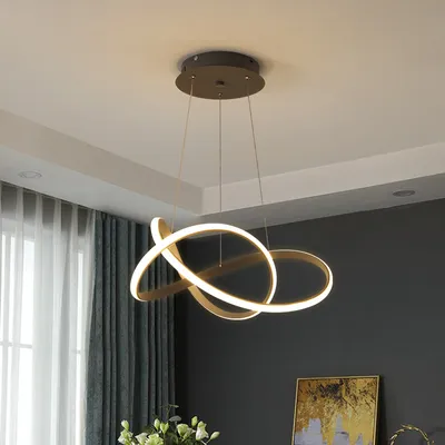 Produktbild von Eurotondisplay LED Pendelleuchte Hängelampe 9642 Grau Ø 50 cm 96W Höhe max 120cm mit Fernbedienung Lichtfarbe einstellbar dimmbar Acryl-Schirm grau