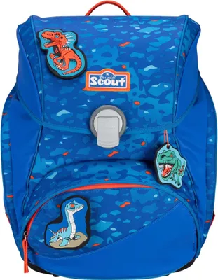 Produktbild von Scout Alpha Schulranzenset Superflash 4 teilig Blue Dino