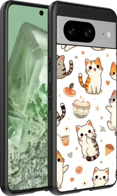 Immagine prodotto di Adatto per Google Pixel 8 Custodia per telefono con stampa di gatti - Custodia posteriore in TPU con disegno di gatto - Smartphonics
