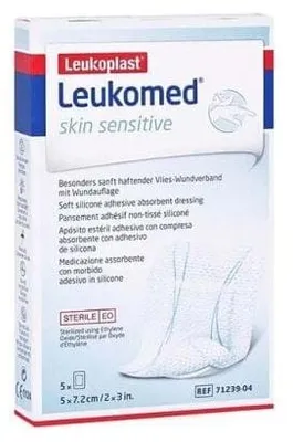 Image de Leukomed skin sensitive stérile 5x7,2 cm 5 pces