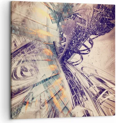 Produktbild von Bild auf Leinwand - Leinwandbild - Abstraktion modern - 60x60cm - Wand Bild - Wanddeko - Wandbilder - Leinwanddruck - Bilder - Kunstdruck - Wanddekoration - Leinwand bilder - Wandkunst - AC60x60-4057