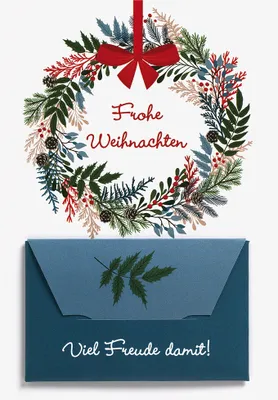 Produktbild von Weihnachten Geldkarte Glückwunschkarte im Format 115 x 17cm mit Umsc