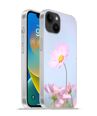 Produktbild von MuchoWow® Handyhülle Schutzhülle Hülle für Apple iPhone 14 Plus - Soft case Blumen - Rosa - Draußen - Natur Silikon Softcase Handy Hülle - Abbildung