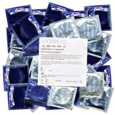 Immagine prodotto di ON) Preservativi Clinic - Senza lubrificante | 52 mm di larghezza | Confezione da 100 Pezzi | premium asciutti | Spessore parete sottile 0,07 mm