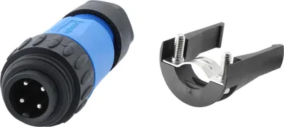 Immagine prodotto di Connettore per cavo Amphenol RD24-KSG, incl. scarico della trazione, connettore a vite con pin diritto, numero di poli 3+PE, uscita cavo