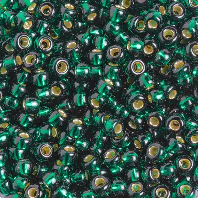 Produktbild von Miyuki-Rocailles, 2,5 mm, 12 g silverlined emerald