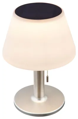 Produktbild von LED Solartischlampe, silber, Edelstahl, weiß, H 28 cm