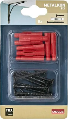 Produktbild von Dolle Befestigungs-Set Metalkonfix 3,5 x 16 mm schwarz 8 Stück