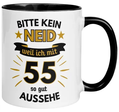Produktbild von Tasse 55. Geburtstag Mann – „Bitte kein Neid“ – Geschenk zum Geburtstag für Männer
