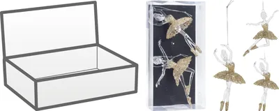 Produktbild von Nampook Ballerina Dekoration zum Aufhängen, Weihnachtsschmuck, 15cm, 2er Set