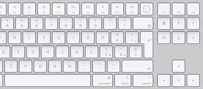 Immagine prodotto di Apple Magic Keyboard con Touch ID e tastierino numerico per Mac con chip (USB‑C) - Italiano - Tasti bianchi