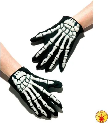 Produktbild von Skelett Handschuhe mit Applikation