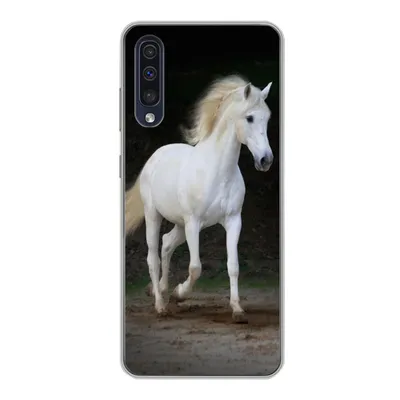 Produktbild von MuchoWow® Handyhülle Schutzhülle Hülle für Samsung Galaxy A30s Pferde - Sand - Dunkel Silikon Softcase Handy Hülle - Karteninhaber