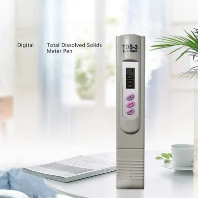 Obrázok produktu pre Digitálny prístroj na meranie kvality a čistoty vody – prenosný tester s meraním teploty a koncentrácie (PPM) – ideálny pre pitnú vodu, potraviny, bazény, kúpele a akváriá.