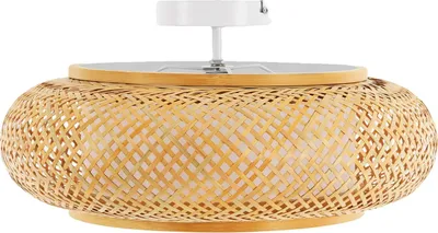 Obrázek produktu pro Stropní svítidlo, ručně tkaný bambus, moderní design, žlutá barva