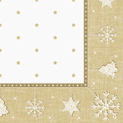 Immagine prodotto di PAPSTAR  88324 PAPSTAR Weihnachts-Motivservietten "X-Mas", gold
