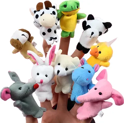 Produktbild von Baby Fingerpuppen-Set 10 st Finger Puppets zum Spielen Lernen Wollpuppe Geschichte Spielen Lernen Meerestiere Tierspielzeug Fingerpuppen Lernspielzeug Tiere Retoo