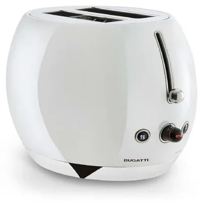 Produktbild von BUGATTI - Romeo, Multifunktions-Design-Toaster aus Edelstahl, 7 Bräunungsstufen, 4 Funktionen, ohne Zange, 870-1035 W, Weiß
