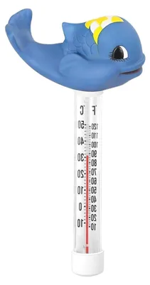 Obrázok produktu pre Teplomer do bazéna – merač teploty vody – na meranie teploty vody – plávajúci, tvar ryby – 12,3 centimetrov – viacfarebný