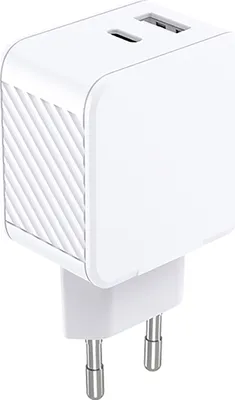 Image de Chargeur USB A + USB C 65W PD GaN Blanc Bigben