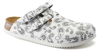 Produktbild von Birkenstock Birkenstock Clog Kay Superlauf, Birko-Flor, Paisley Black/White, Weite schmal, Größe 35 1016664-35