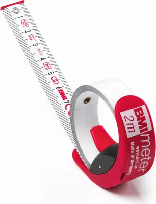 Produktbild von BMI Taschenbandmaß 2 Meter, Edelstahlband, rostfrei, MM-Einteilung, kompakt