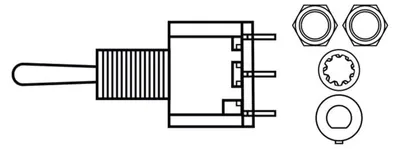 Produktbild von DiMarzio DPDT Mini Switch - 3 Position (On/Off/On) EP1107
