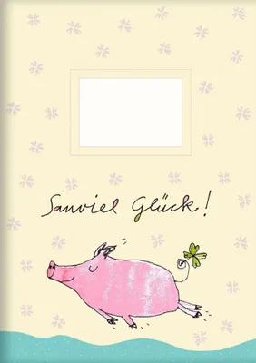 Produktbild von Rannenberg & Friends  "Sauviel Glück!" Kladde - Feine Notizhefte DIN A 5 - unliniert