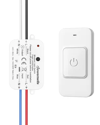 Produktbild von DEWENWILS Funk-Lichtschalter Set 230V, Magnetischer Funkschalter Mit Empfänger, Drahtlos, Reichweite Bis 30 m, 2300 W