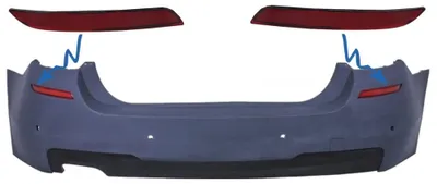 Zdjęcie produktu dla Reflektor do tylnego zderzaka do BMW serii 5 F10 od 2011 r. w stylu M-Tech.