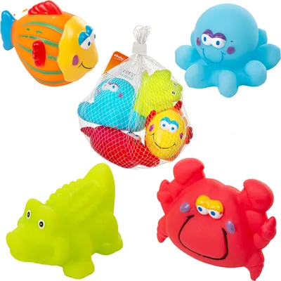 Produktbild von Weiches Badespielzeug für die Badewanne, Badetiere, 4-tlg.