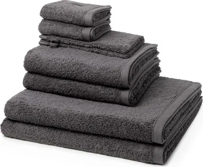 Produktbild von Ross Vita 2 X Wasch- 2 X Gäste- 2 X Dusch- 2 X Handtuch im Set Walkfrottee aus Baumwolle 520 g/m², Flauschig weich saugstark und pflegeleicht, Gewebte Bordüre mit Logo Stickerei