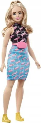 Produktbild von Barbie Model - schwarz-blaues Kleid mit Niere HJT01 TV