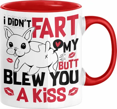 Produktbild von Boxer Tasse Geschenk Valentinstag I Didn't Fart My Butt Blew You A Kiss Geschenkidee Hundebesitzer Liebe Kaffee-Becher (Rot)