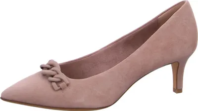 Produktbild von Tamaris Damen Pumps Applikation Kette elegant Pfennigabsatz spitz Leder 1-22404-29, Größe:41 EU, Farbe:Rosa