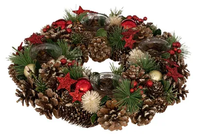 Obrázok produktu pre Adventný veniec, držiak na 4 sviečky, Ø 34 cm